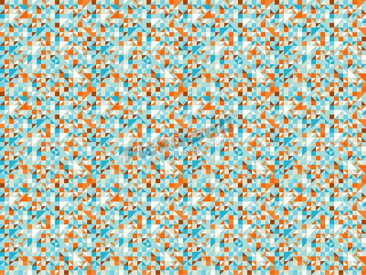 Blue and Orange Triangle Pattern