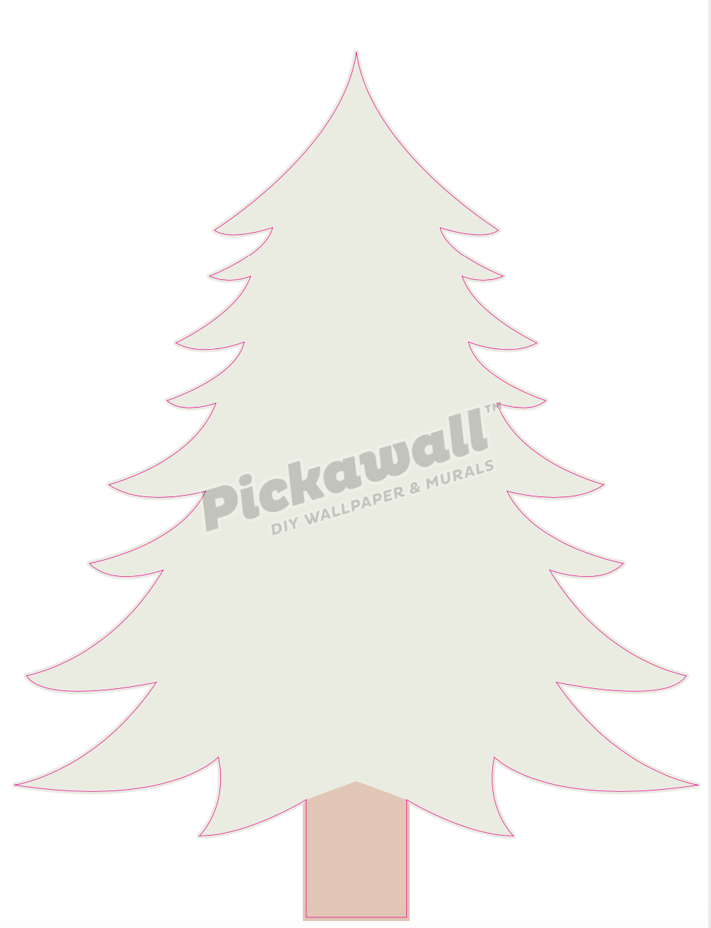 Modern Tree Decals with Baubles - Sage Green Tree Decal image