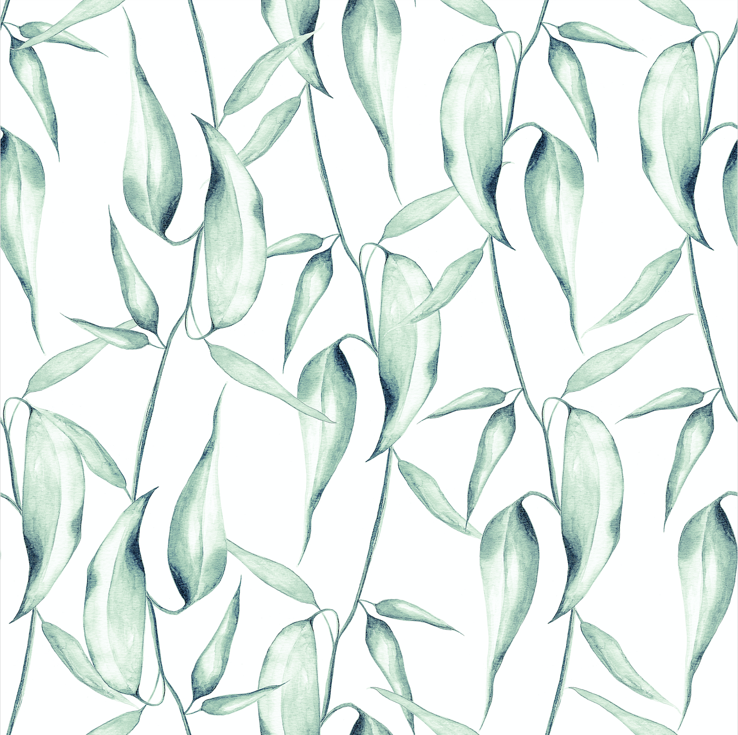 Watercolour Gum Leaves