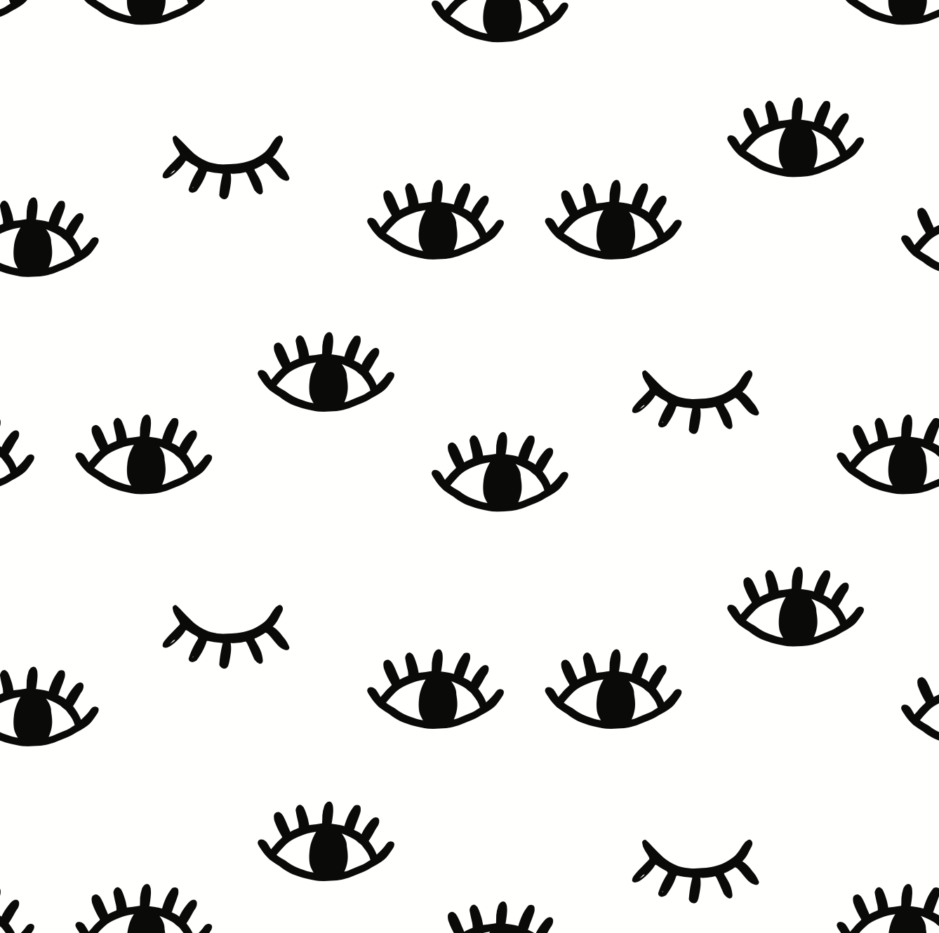 open and winking eyes pattern