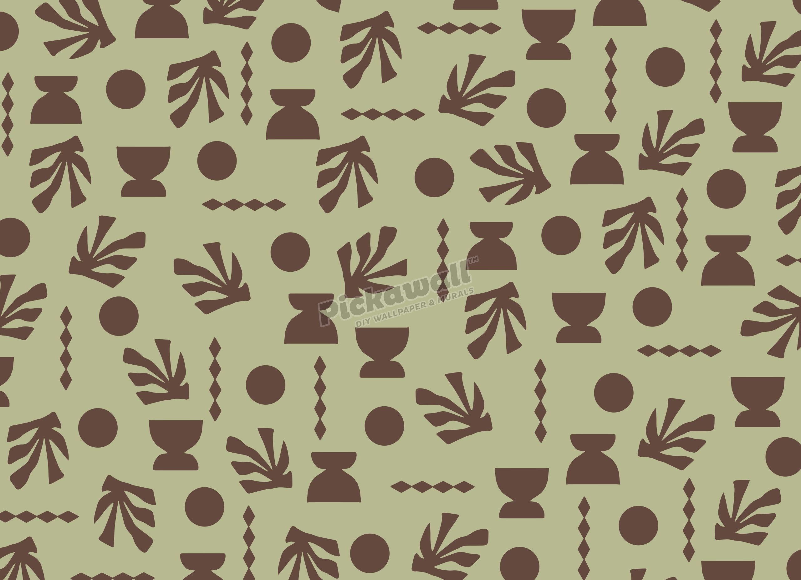 Celia Loves Shapes Shiraz Woodsy Wallpaper