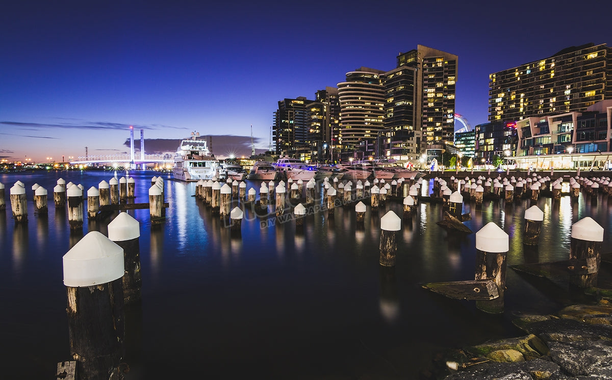 Docklands Pylons Nighttime