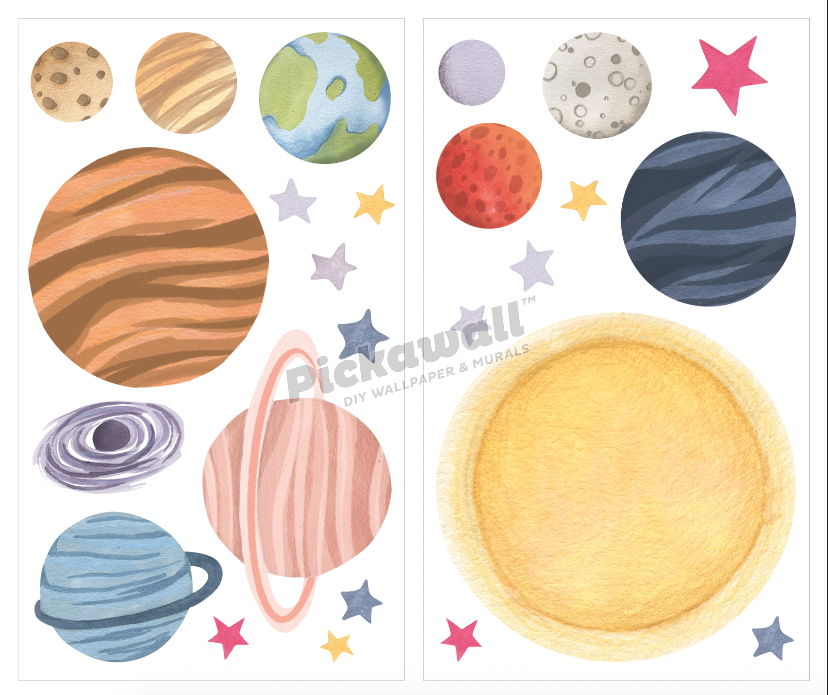 Solar System Decal Set - 25 Solar system decals image