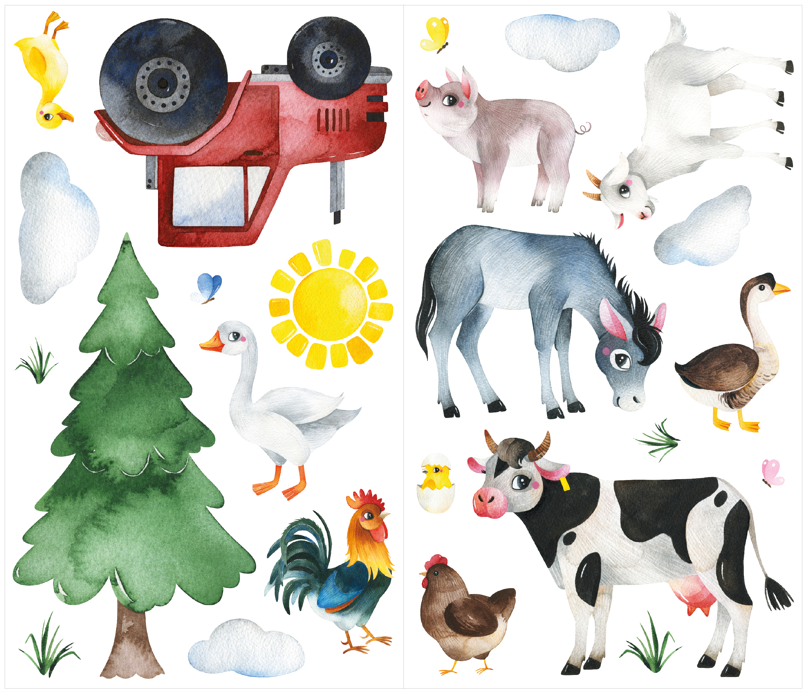 Farm Animals Decal Set - Farm Animal Decal Set image