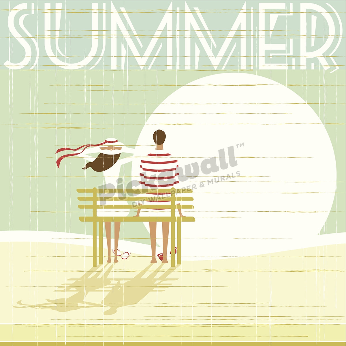 Summer beach couple