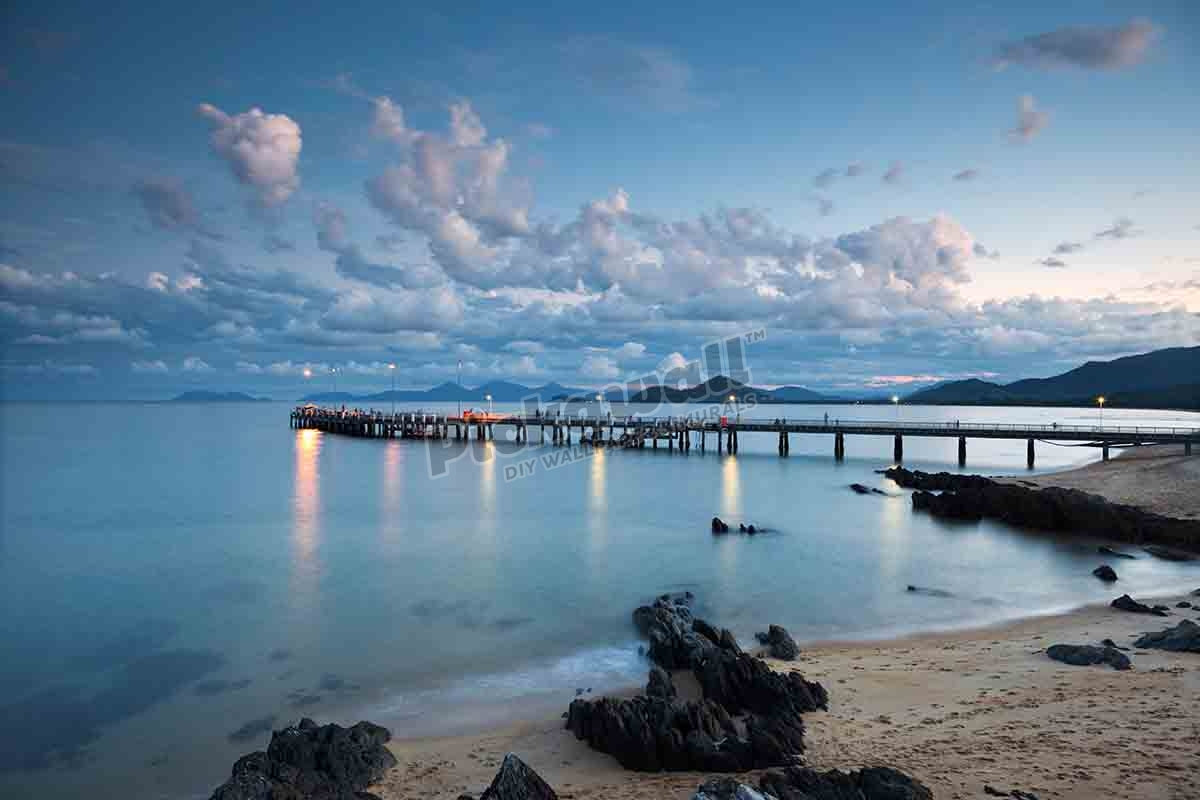Jetty at Palm Cove at dusk, near Cairns, Queensland, Australia
