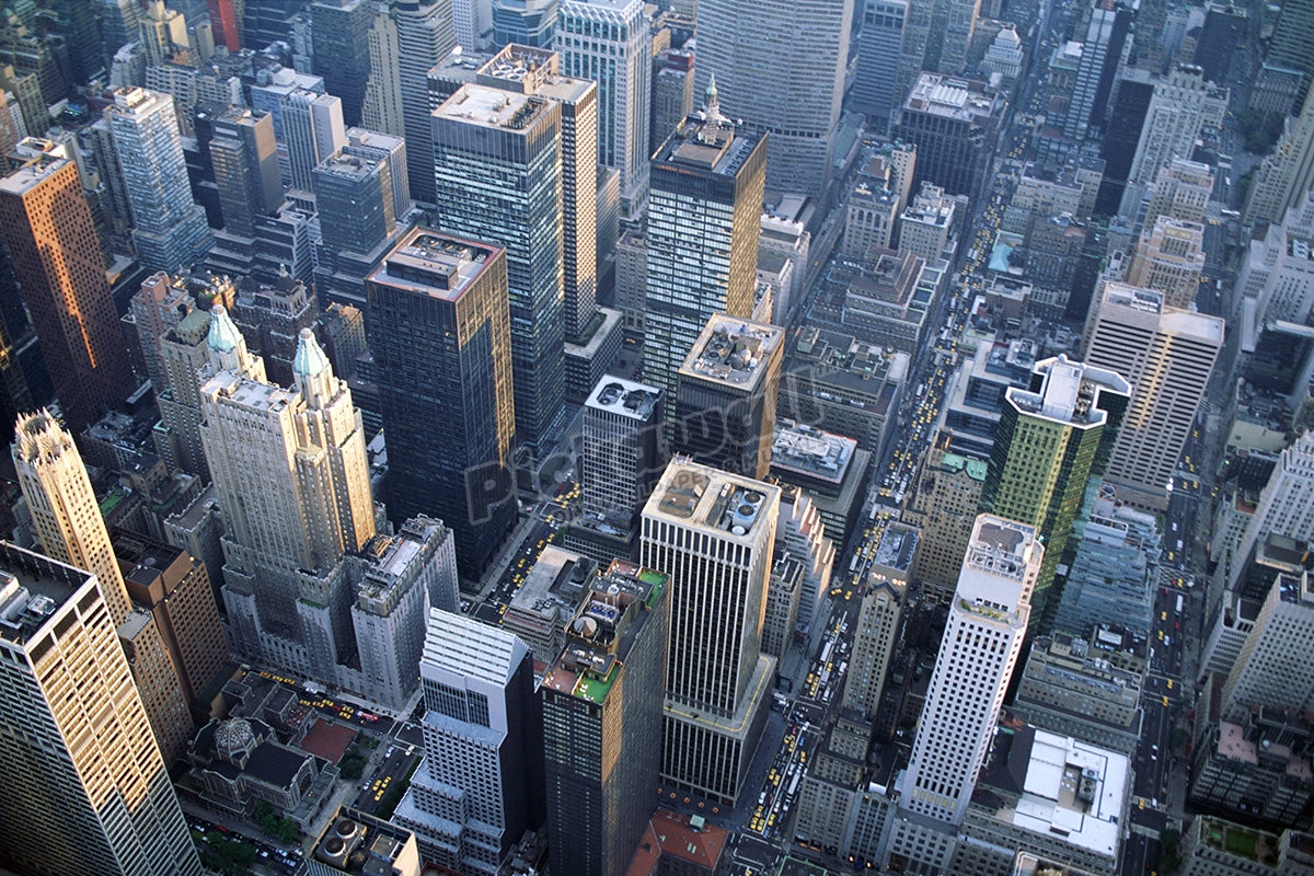 Aerial view of skyscrapers in New York City