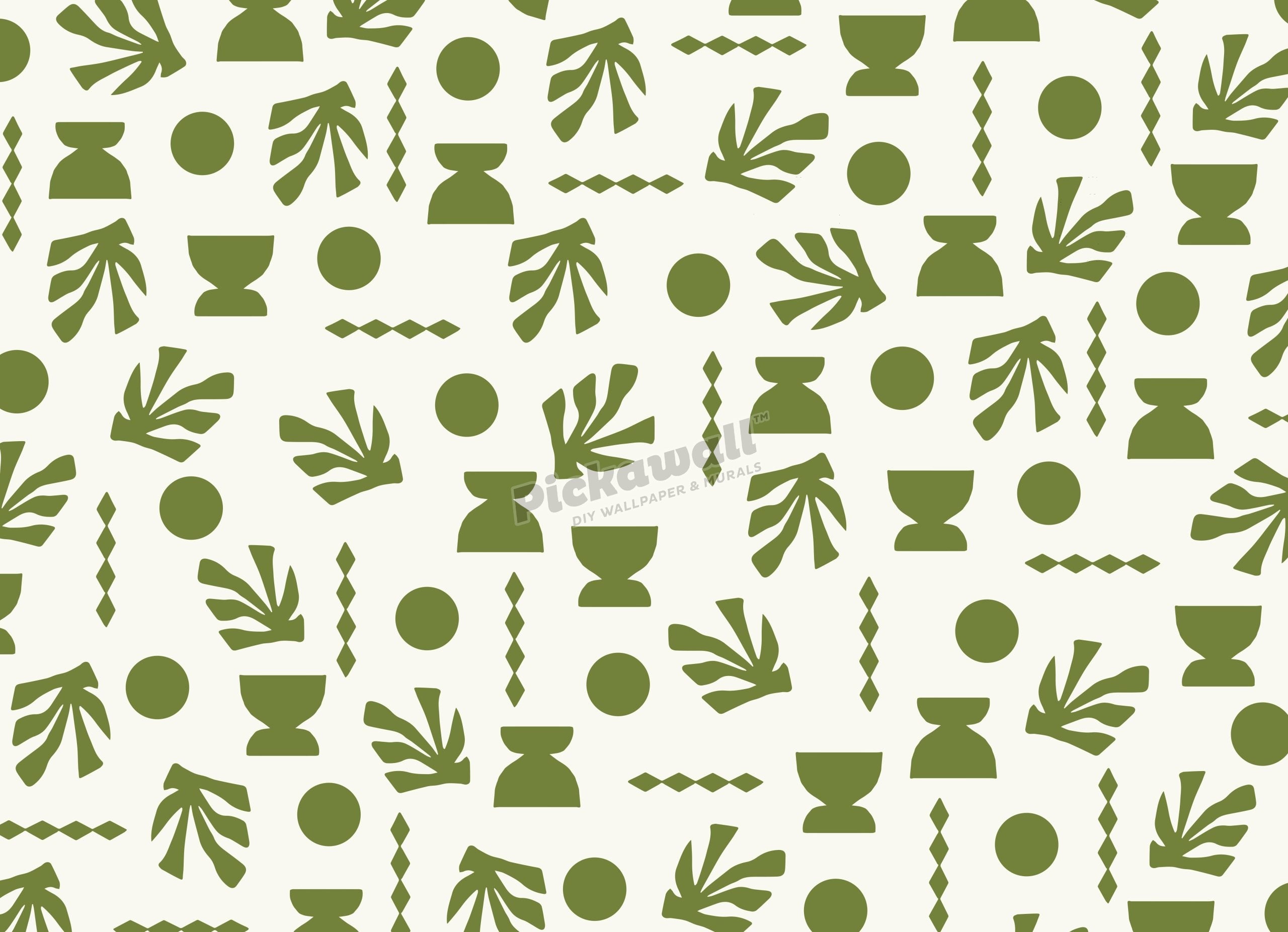 Celia Loves Shapes Cream Woodsy Wallpaper