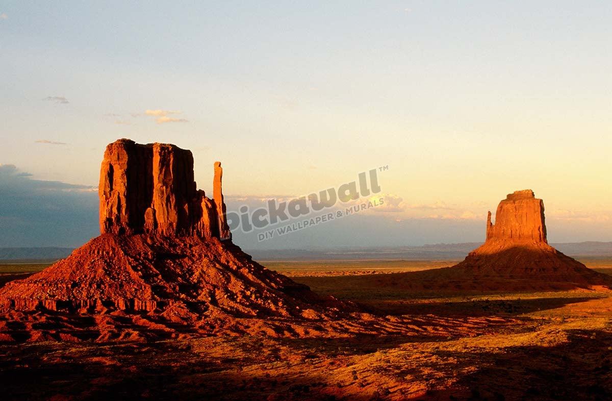 Monument Valley in late afternoon.
