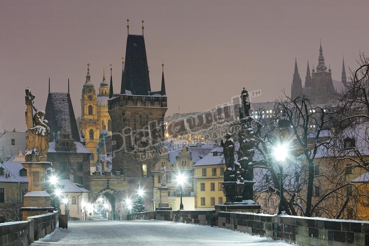 Charles Bridge in winter