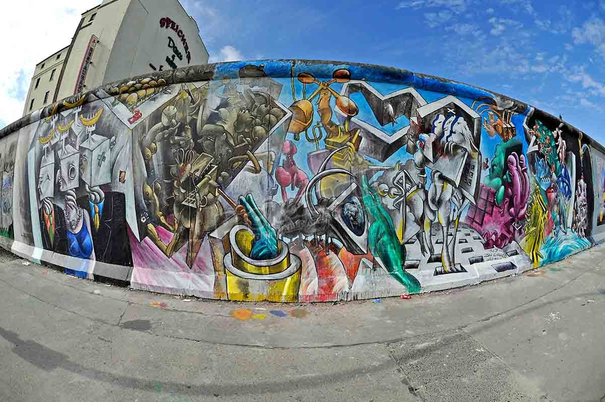 East Side Gallery' a part of Berlin Wall painted after the reunification, Germany, Berlin