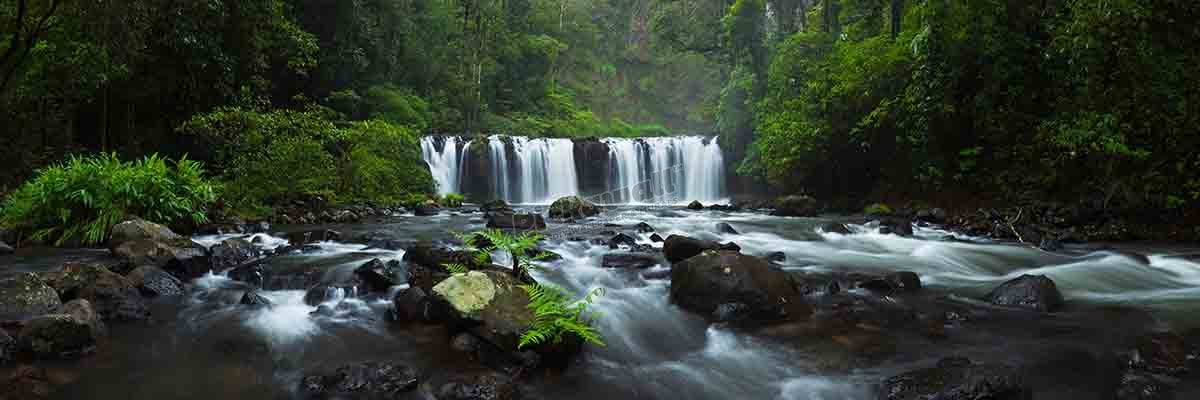 Nandroya Falls in Wooroonooran National Park. Atherton Tablelands, Innisfail, Queensland, Australia