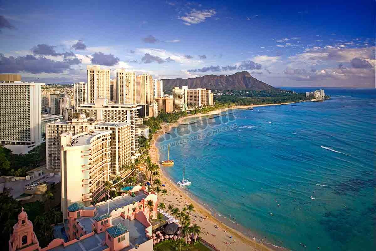 Honolulu City Oahu Island Waikiki Beach