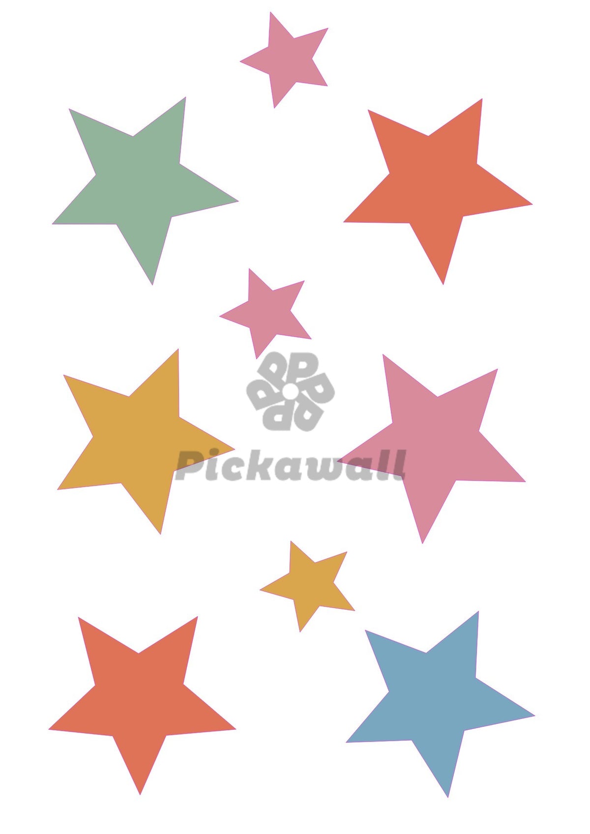 Pastel Star Decals