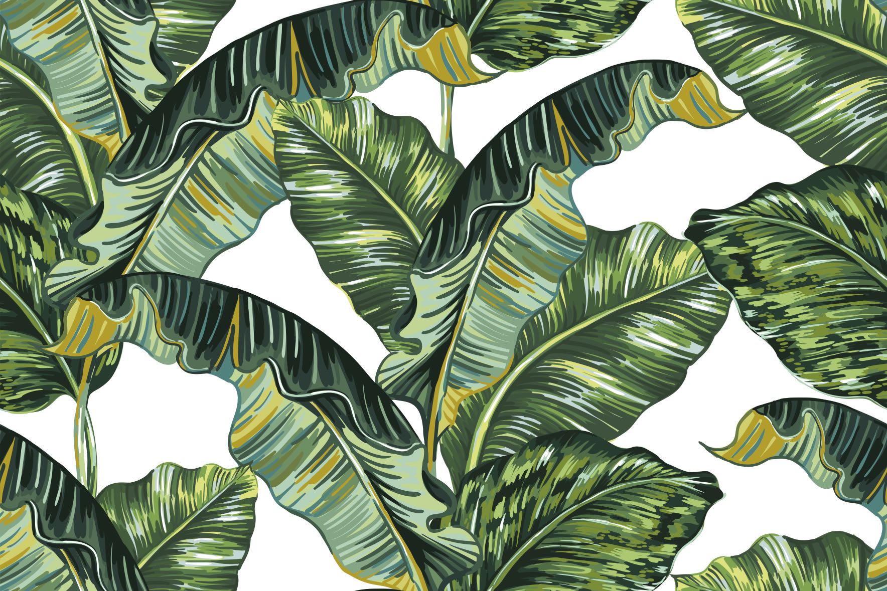 Tropical jungle palm leaves pattern