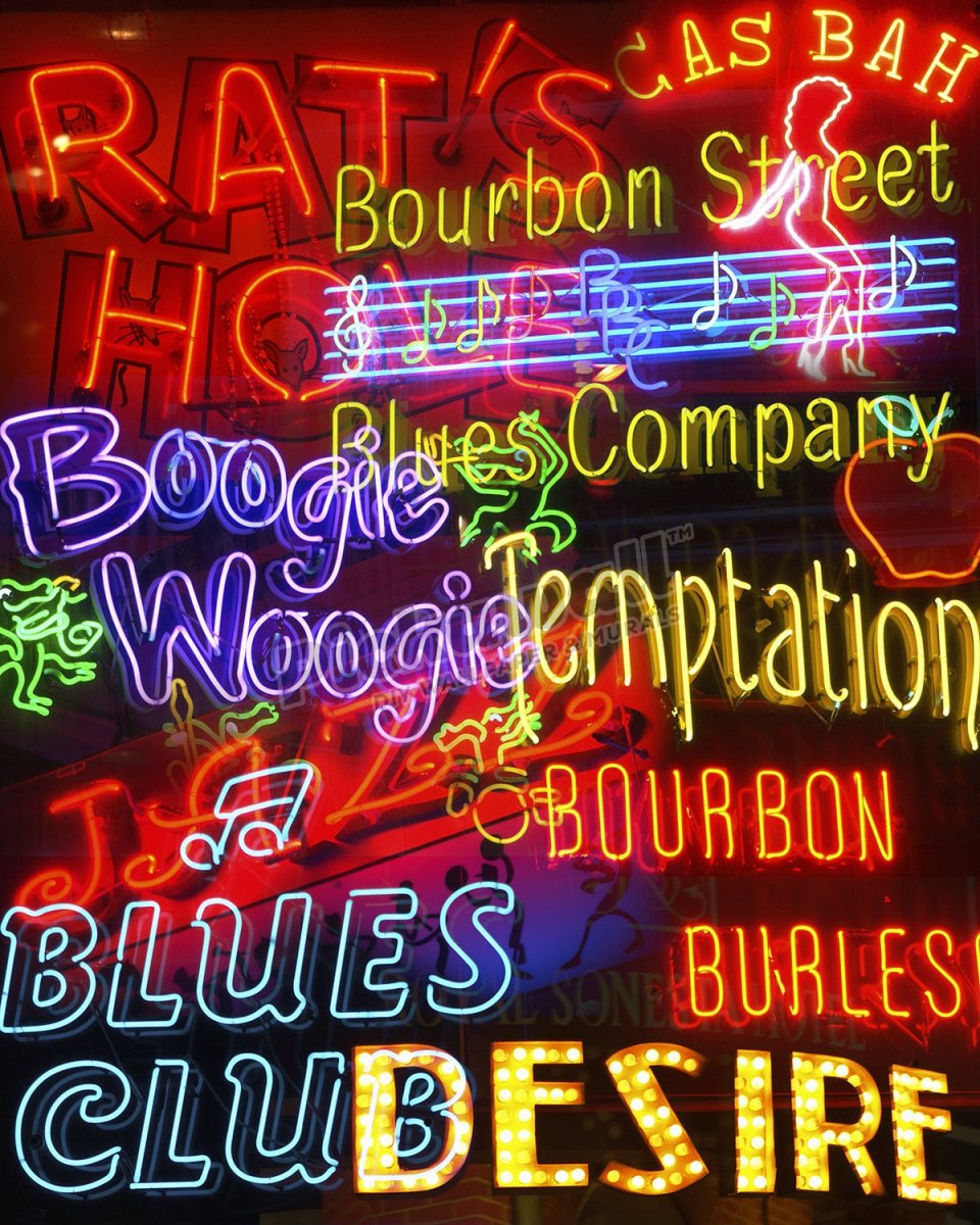 Abstract - New Orleans, neon signs - Pickawall