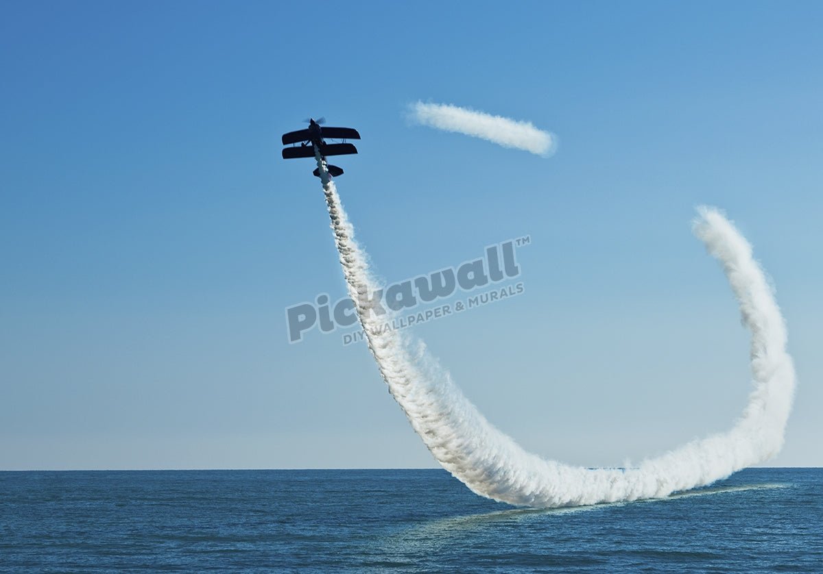 Aerobatic biplane on the sky - Pickawall