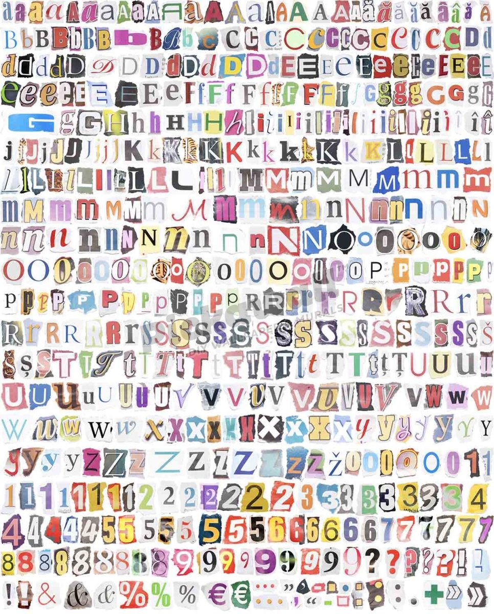 alphabet and symbols. - Pickawall