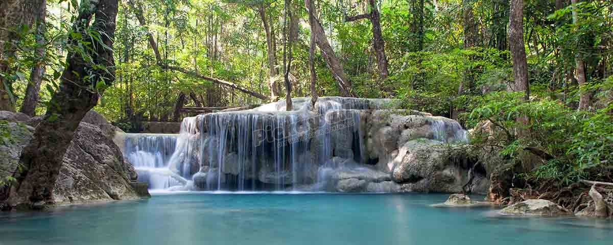 Erawan Falls at Erawan National Park, Thailand
