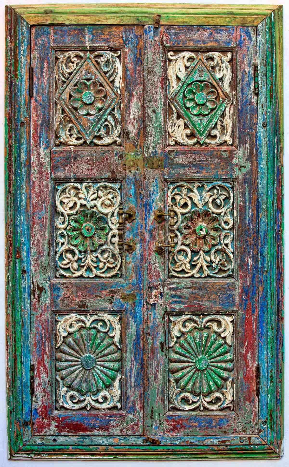 Old wooden India shutters