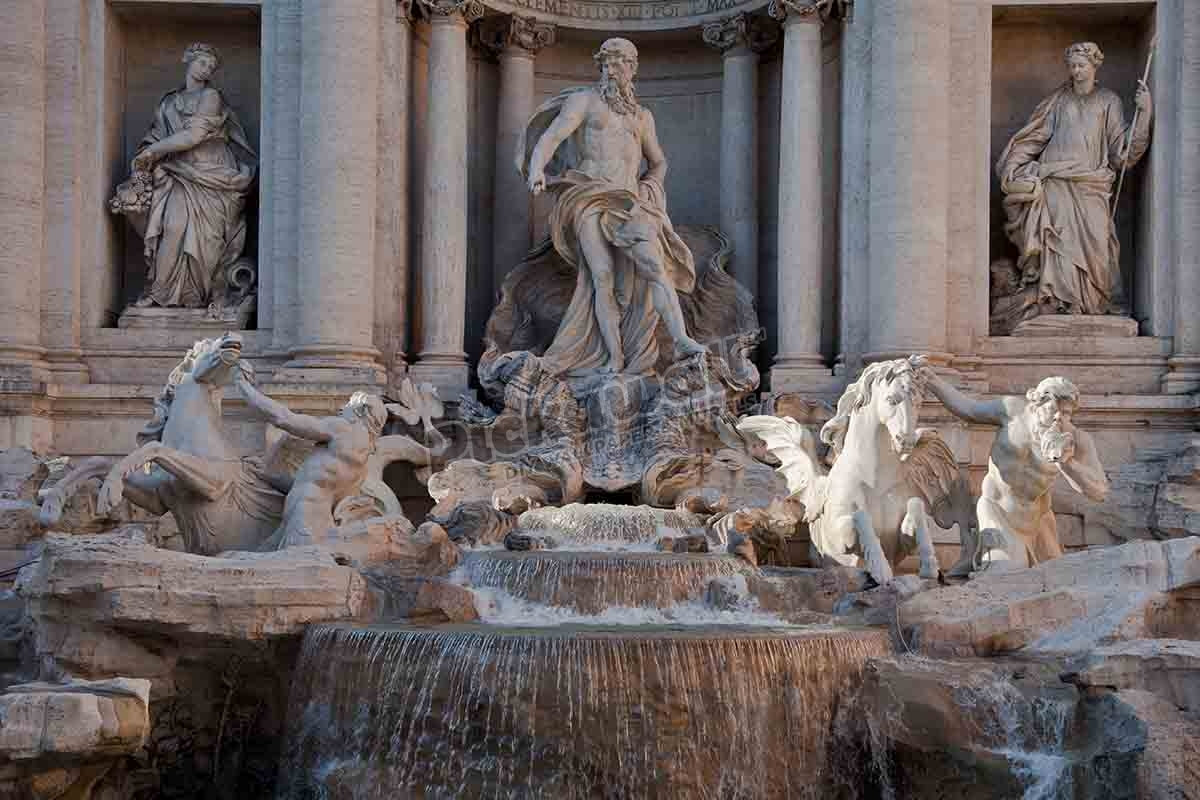 Fontana di Trevi, Detail. Rome, Italy