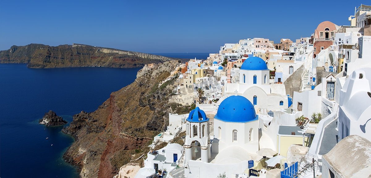 Blue domed churches, Oia, Santorini, Greece - Pickawall