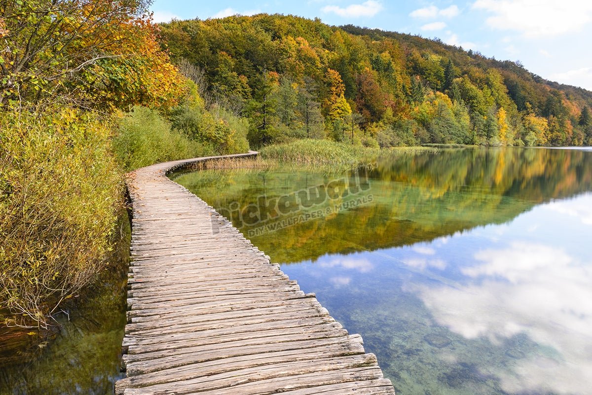 Boardwalk in Plitvice Lakes National Park in Autumn, Croatia - Pickawall