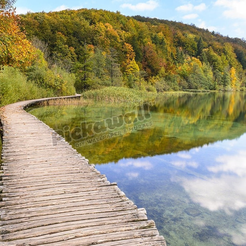 Boardwalk in Plitvice Lakes National Park in Autumn, Croatia - Pickawall