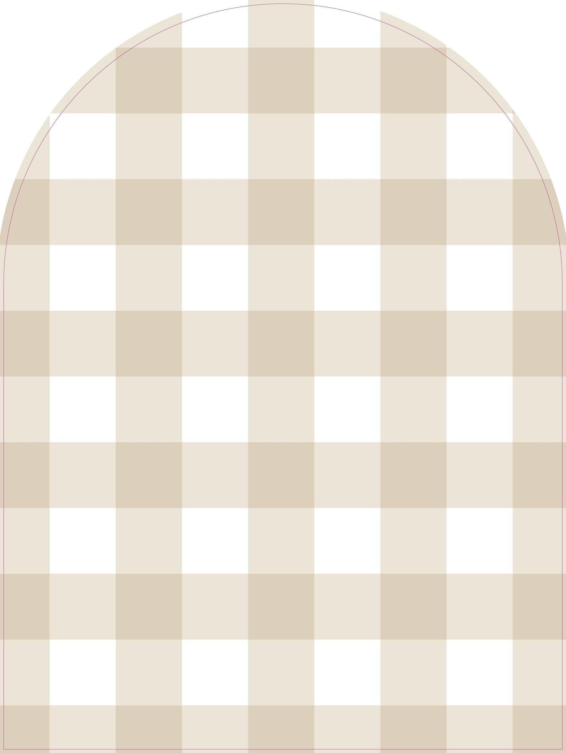 Pattern Arch Decal - Gingham Neutral Arch image