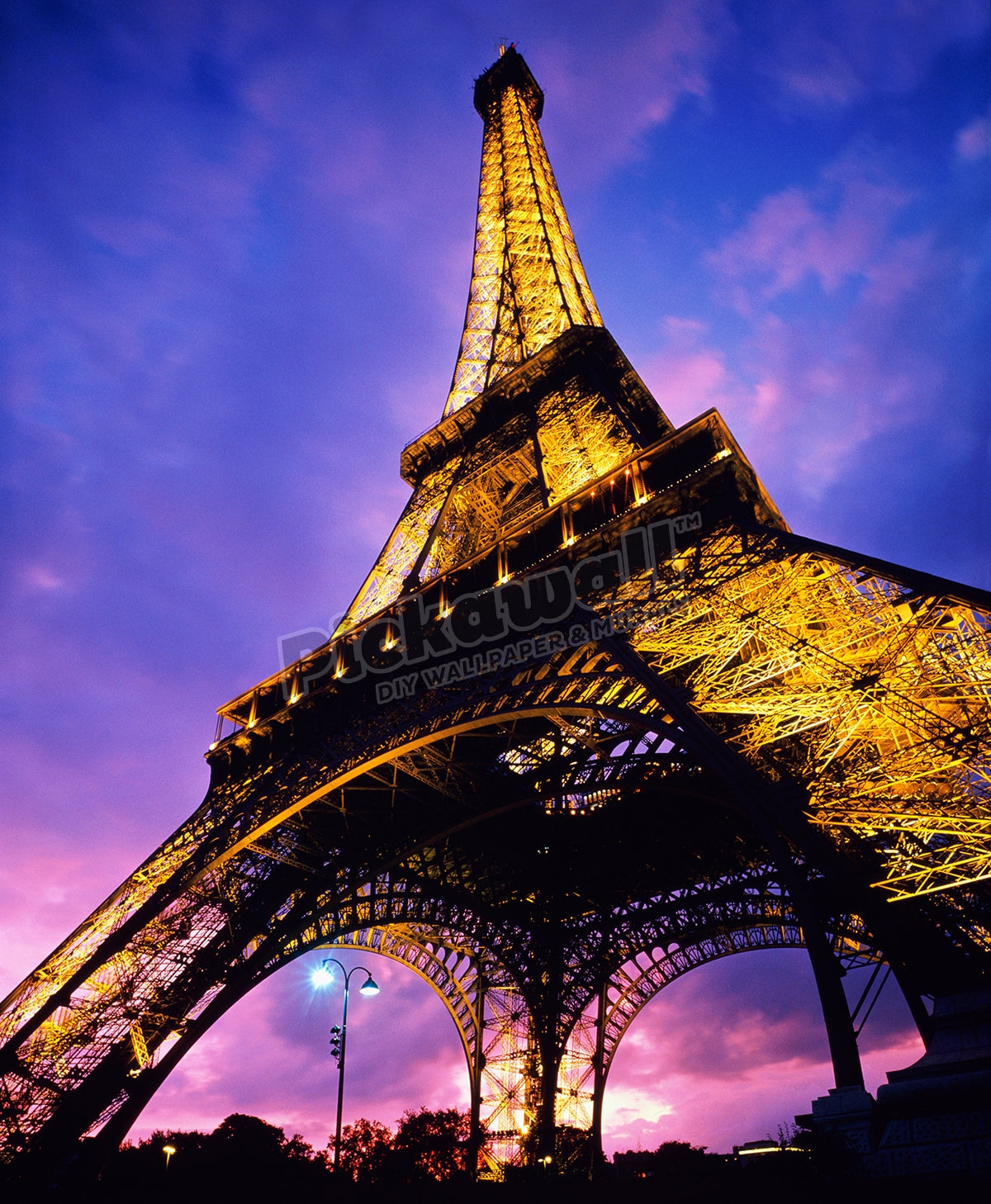 Eiffel Tower illuminated at night