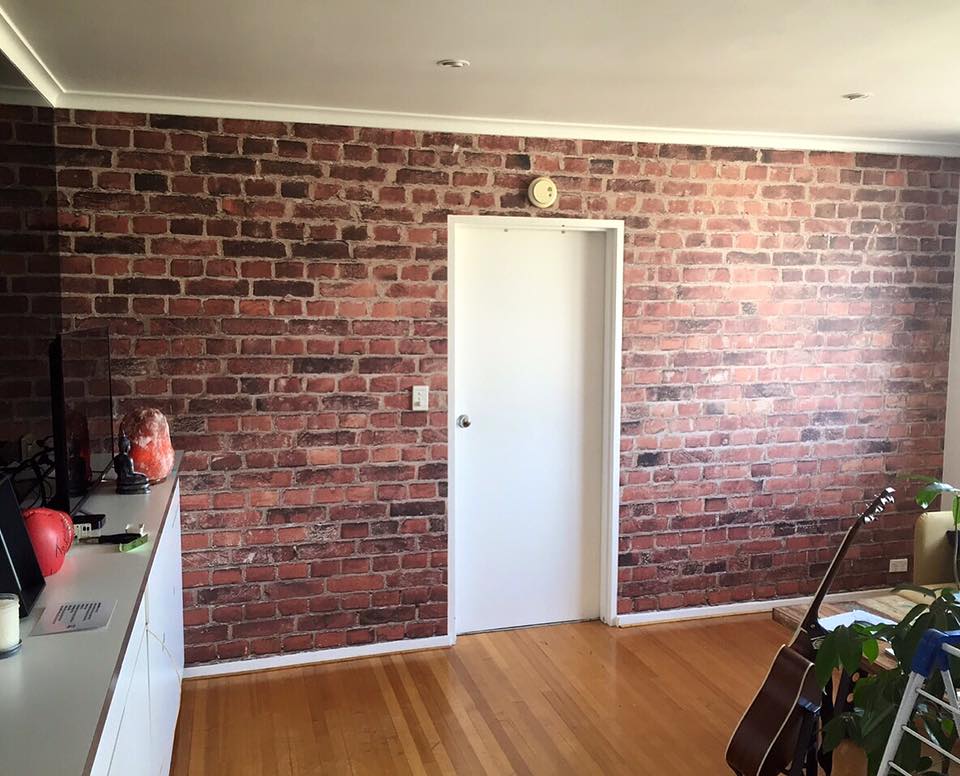 Brick wallpaper Hallway