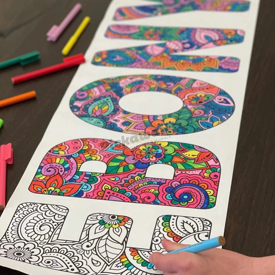Colour me in Name Posters - Pickawall