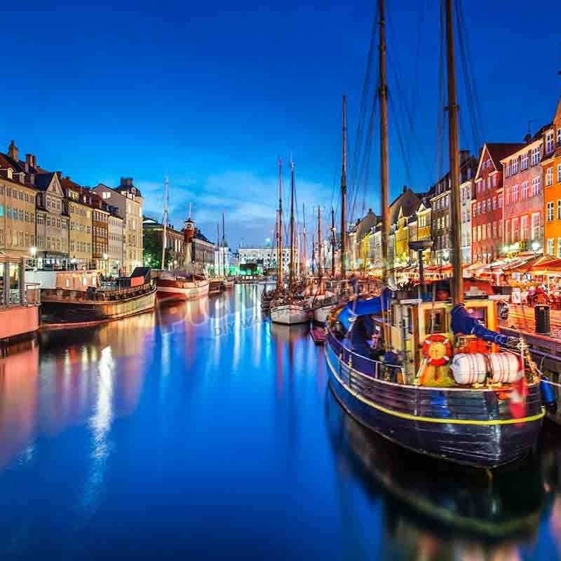 Copenhagen, Denmark on the Nyhavn Canal - Pickawall