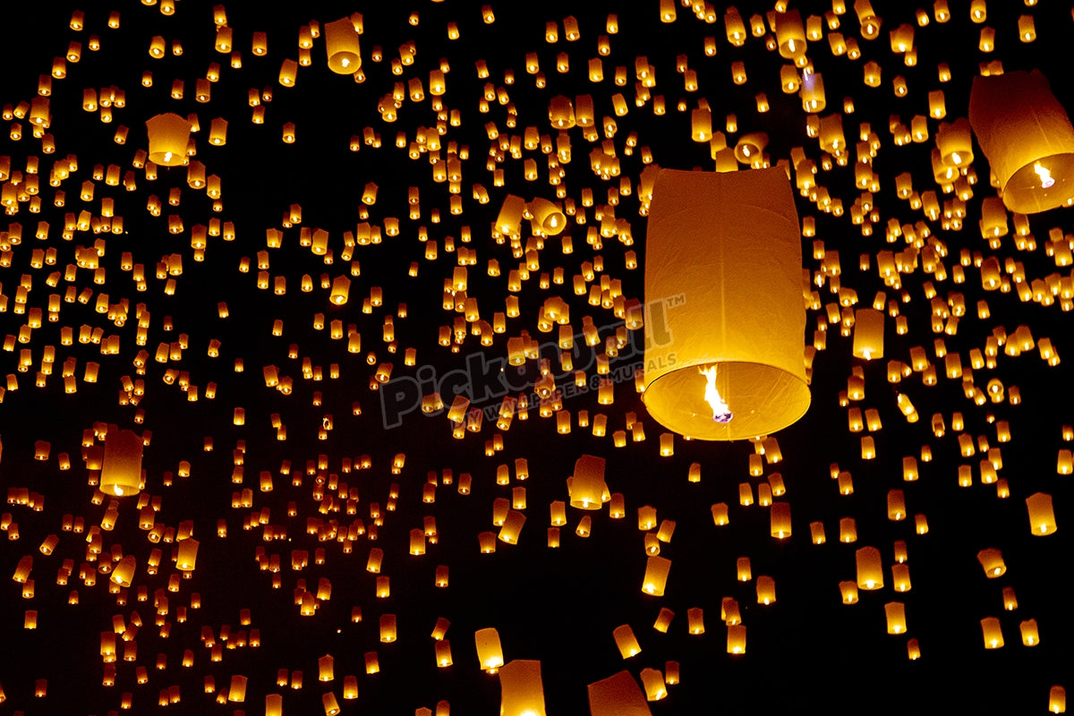 Fire lantern, Yee Peng festival