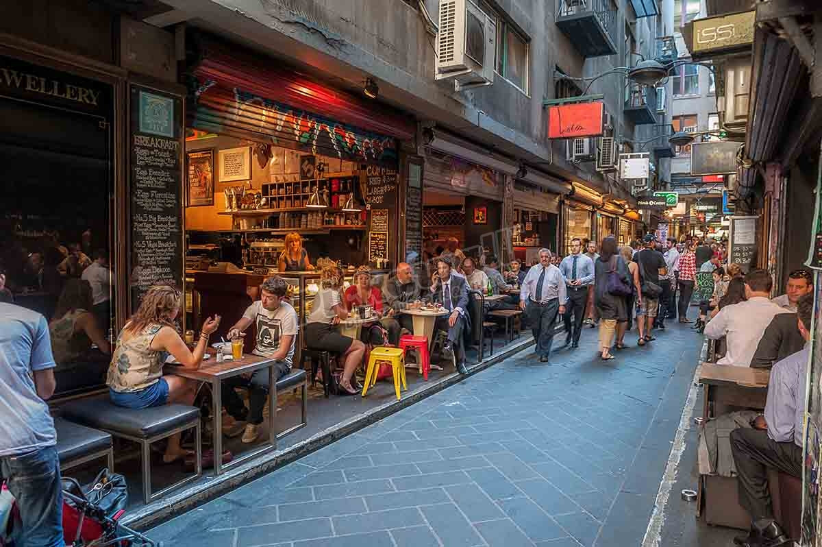 The Melbourne cafe and restaurant mecca Centre DeGraves Street