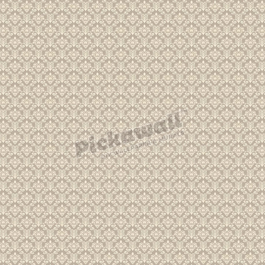 Damask Pattern - Taupe and Cream - Pickawall