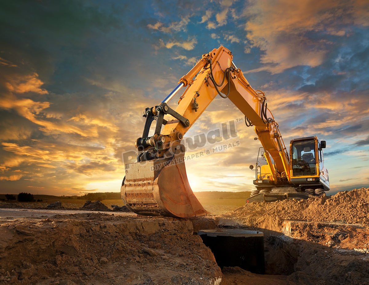 Excavator at Construction Site