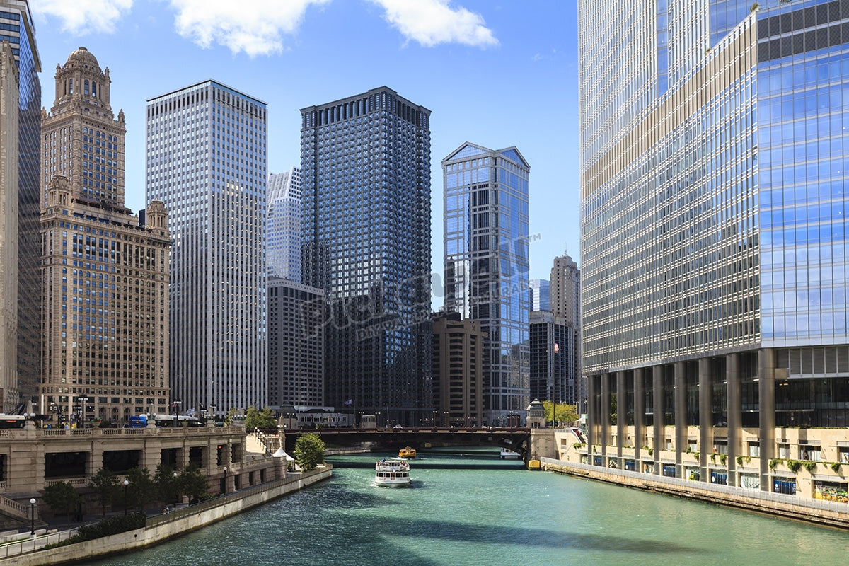 Chicago River and cityscape