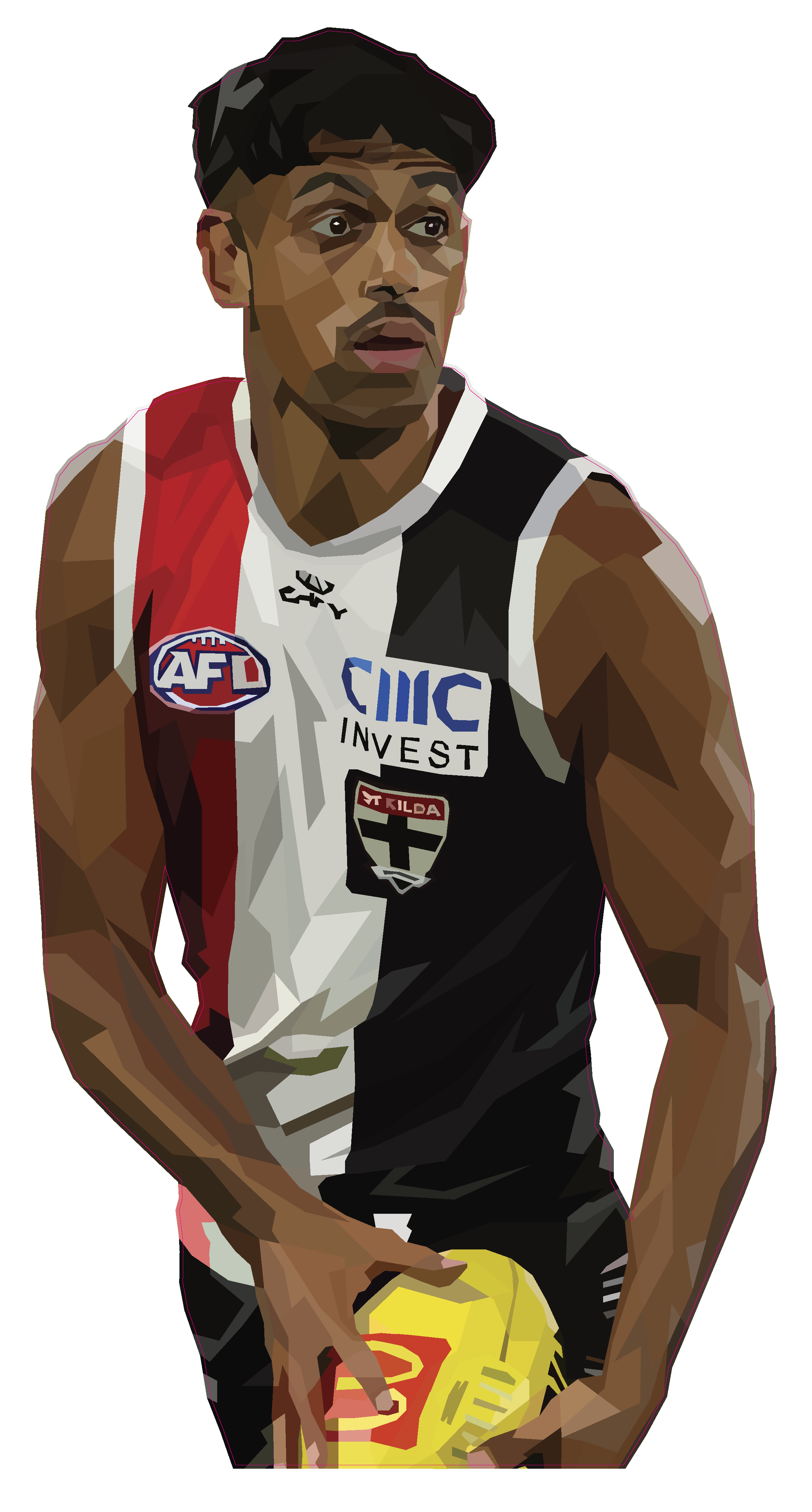 Nasiah Wanganeen-Milera Decal by DG Designs X AFL - Nasiah Wanganeen-Milera DG AFL Decal image
