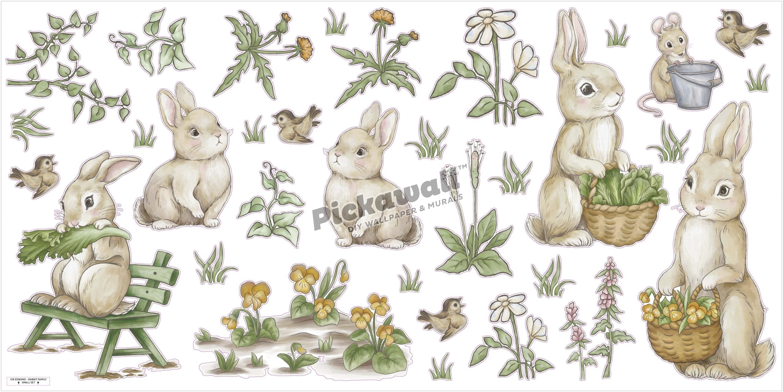 Rabbit Family Decal Set by Kikki Belle