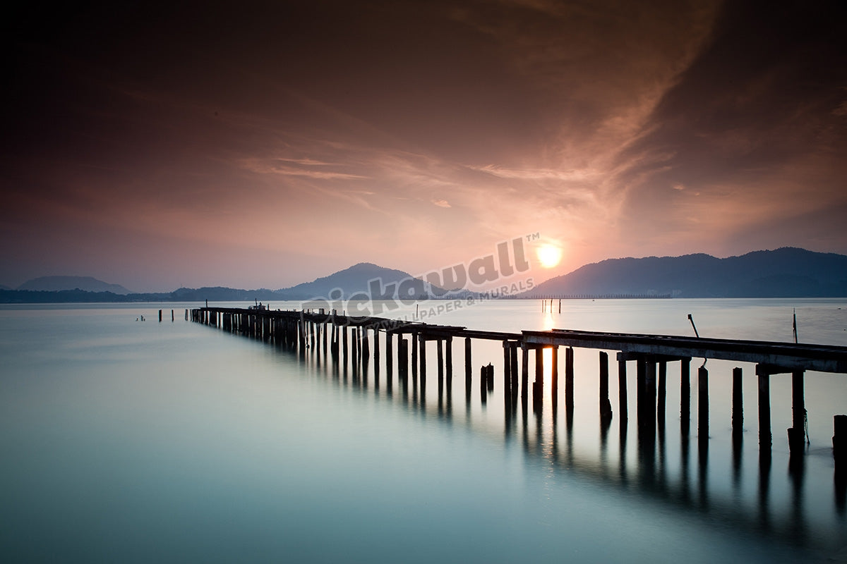 Old pier at sunrise, Pangkor island