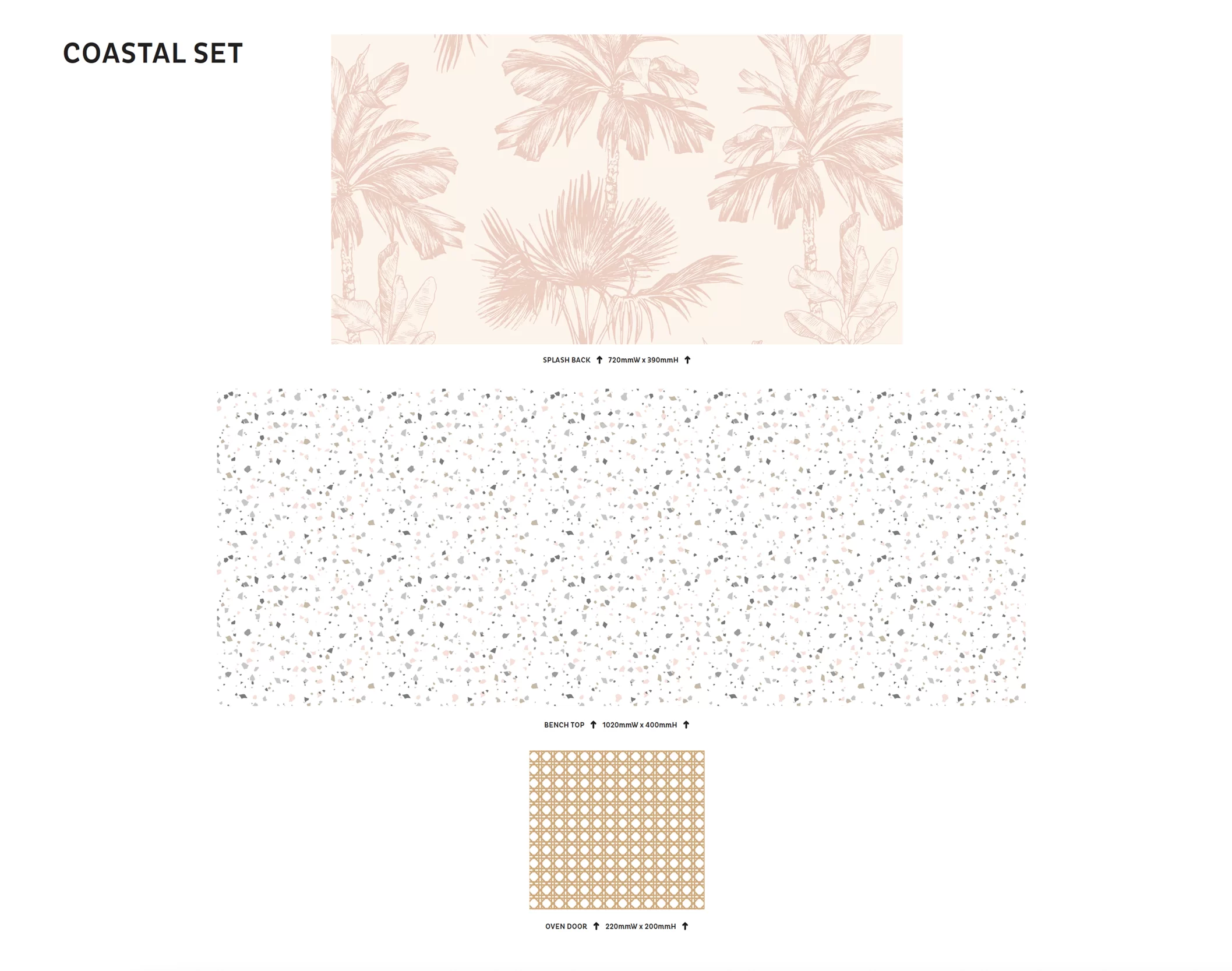 Play Kitchen Decal Set - Coastal Kitchen Set image