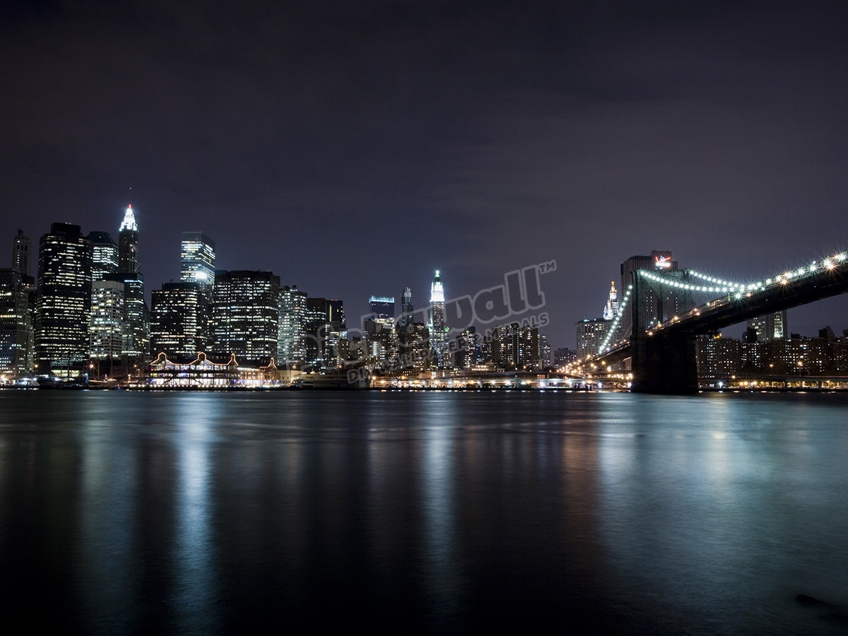 city at night on the water