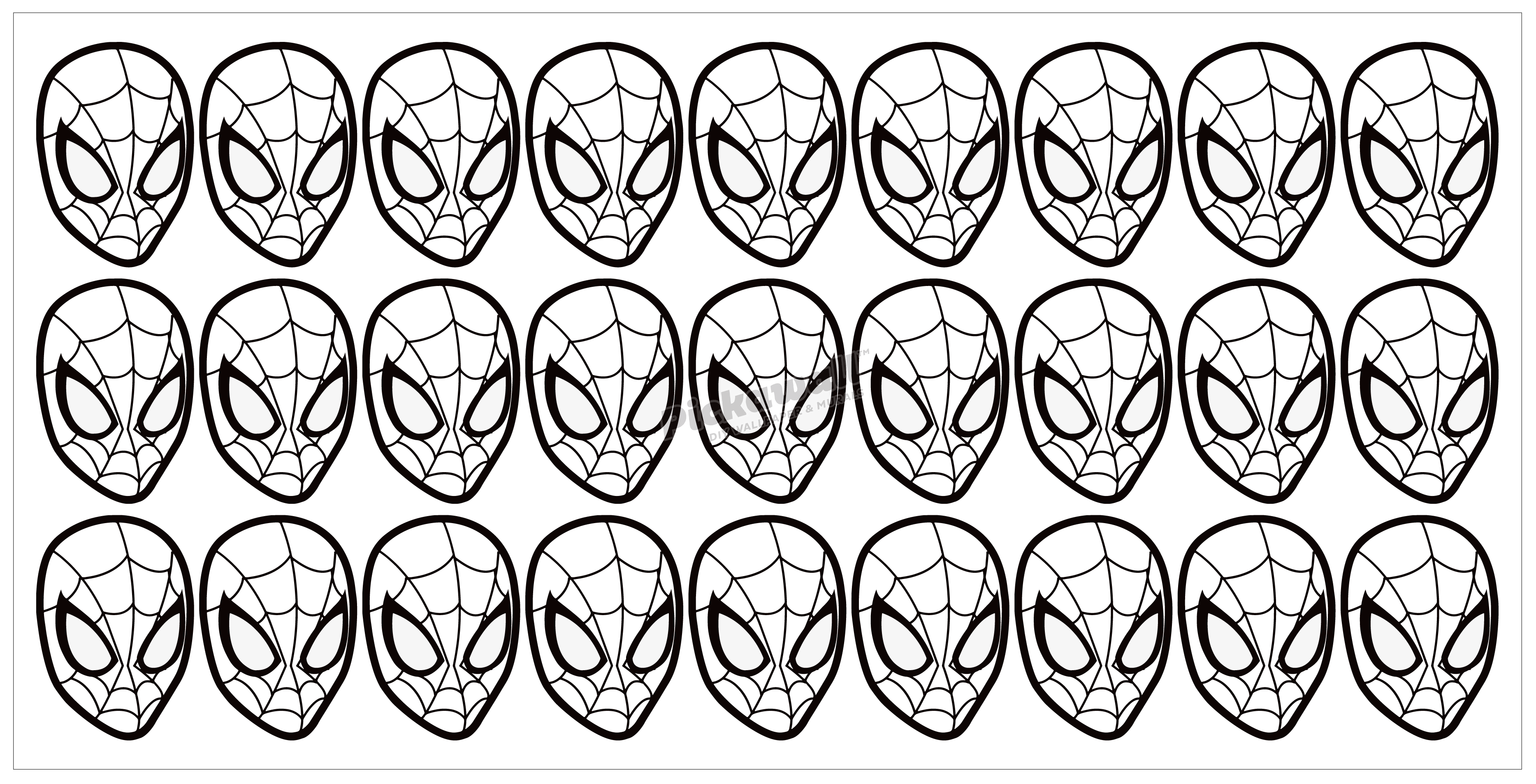 Spider Man Mask Decal Set - 27 Spider man image