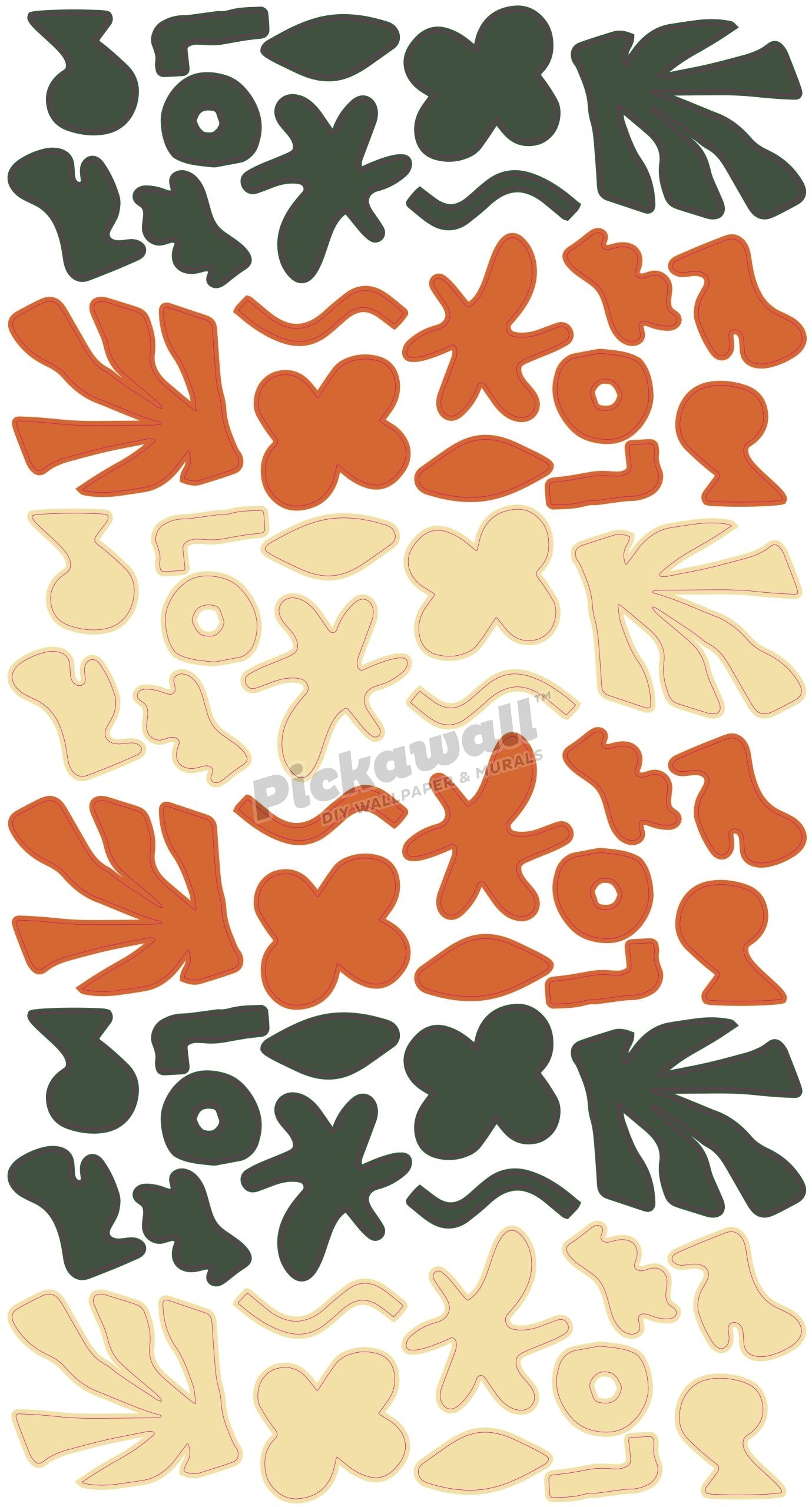 Large Shapes Decals by Celia Loves - Small Shapes Butter Woodsy Hot Tomale by Celia Loves image