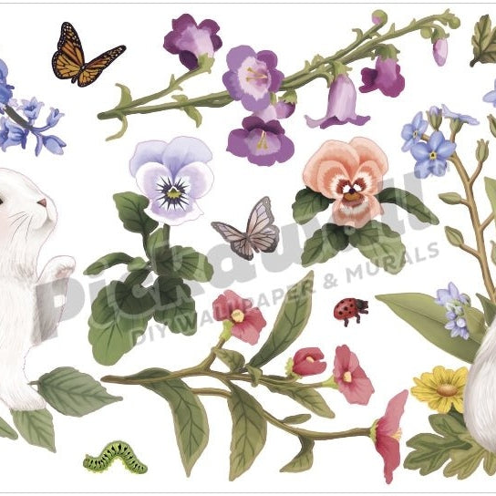 'Garden of Dreams - Bunny' Decals by Fleur Harris - Pickawall