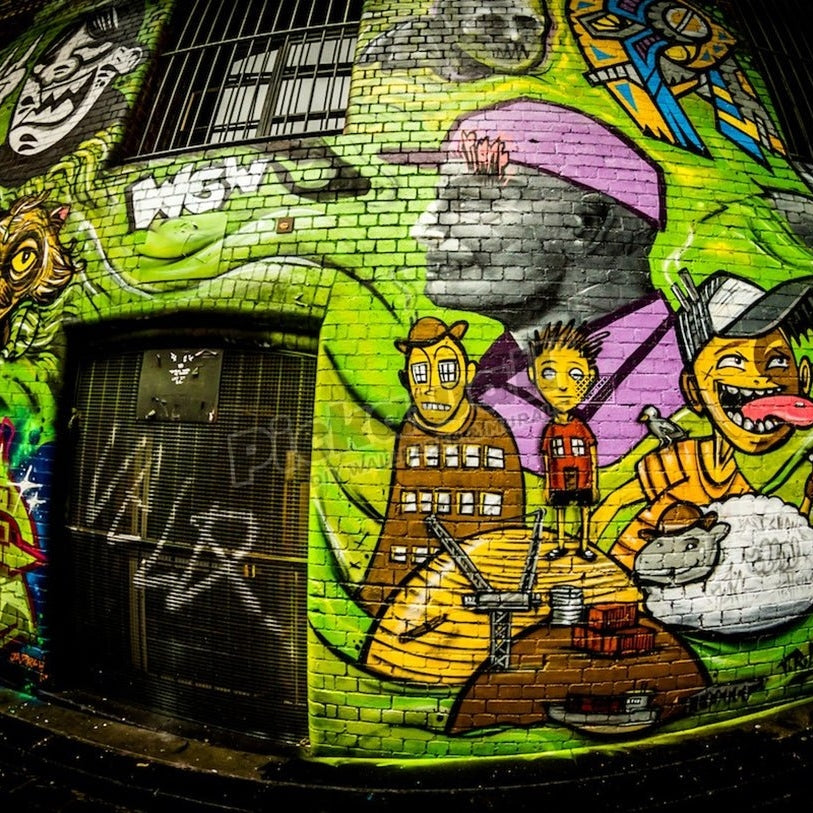 Hosier Lane Green Graffiti - Pickawall