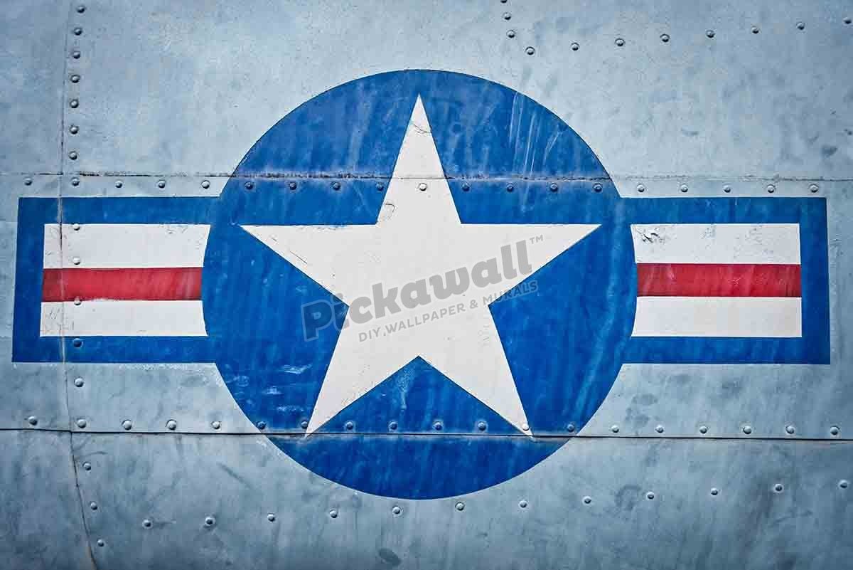 Part of military airplane with United States Air Force sign - Pickawall