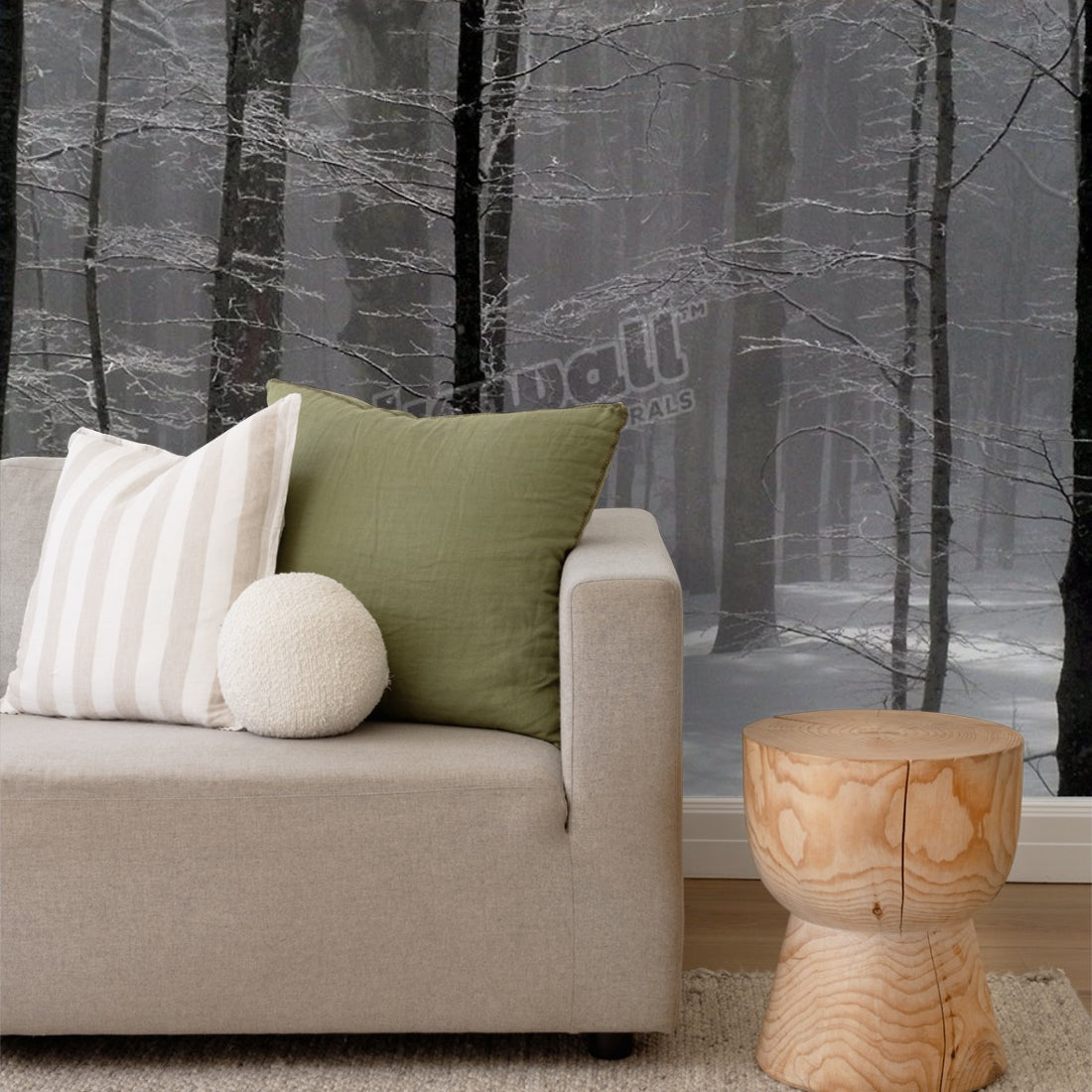 Luci magiche e misteriose nebbie wallpaper in a living room - Pickawall