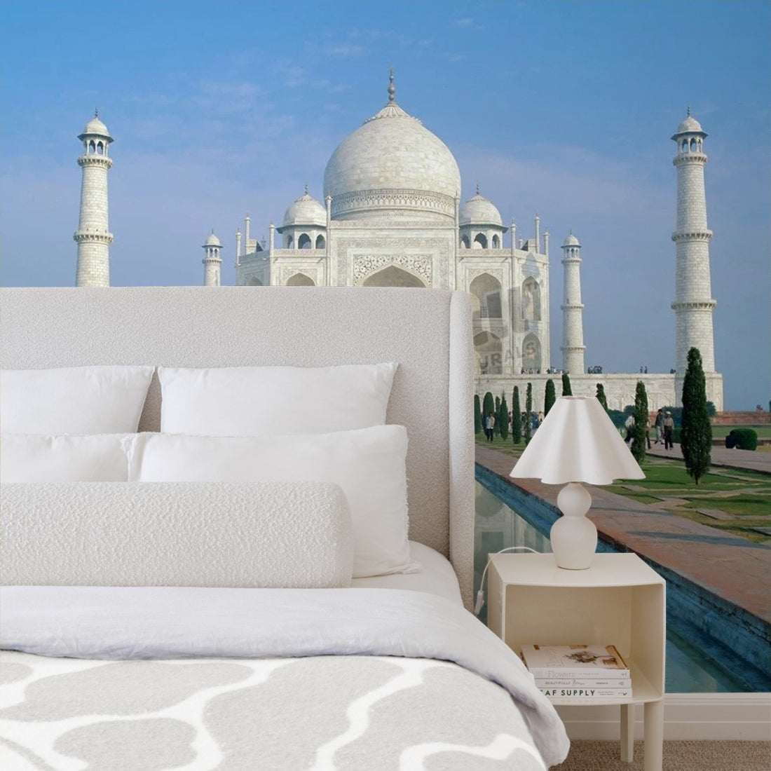 The Taj Mahal' wallpaper in a bedroom - Pickawall